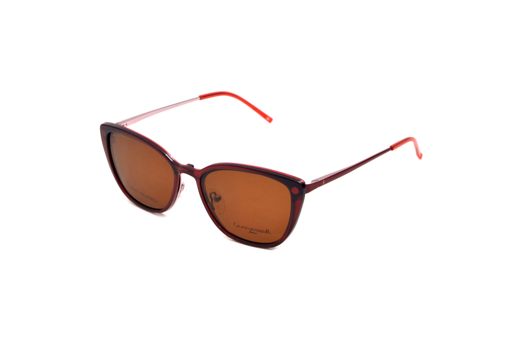 GRAND MONSIEUR CLIP ON MADEMOISELLE 721 RED/SILVER